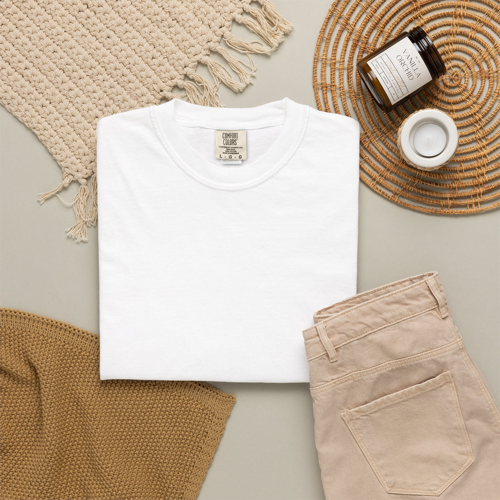 Custom “Print It Your Way” Garment-Dyed T-Shirt — Personalized White Tee